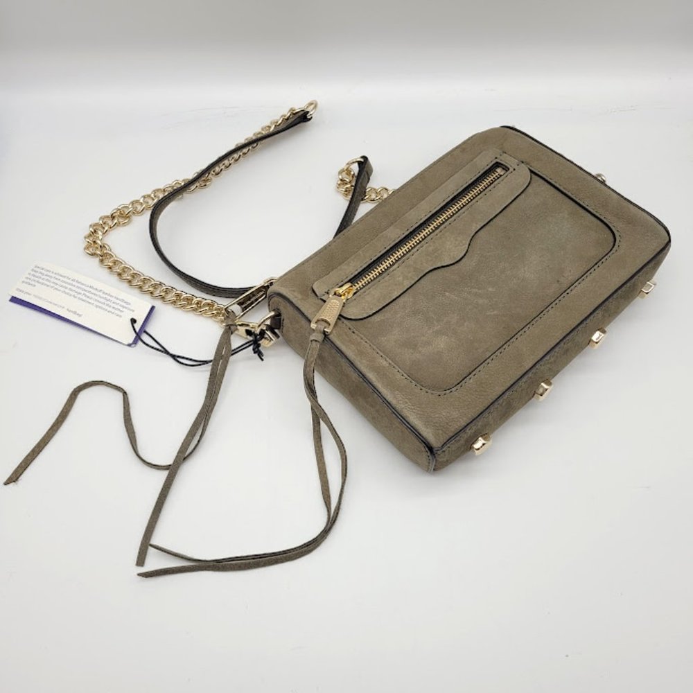 SOLD: NWT Rebecca Minkoff Leather Gold Chain Purse Handbag Lux Avery Crossbody - Picture 9 of 15